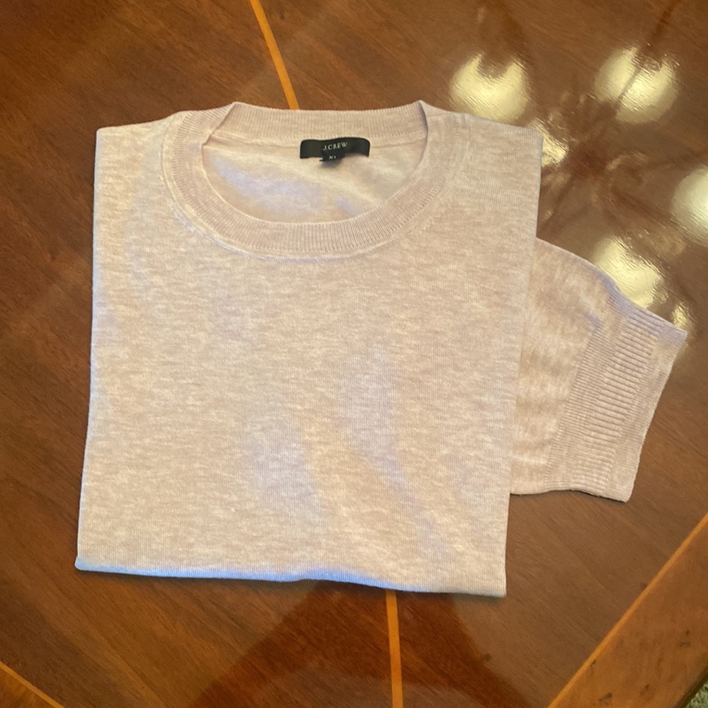 JCrew purple short sleeve sweater